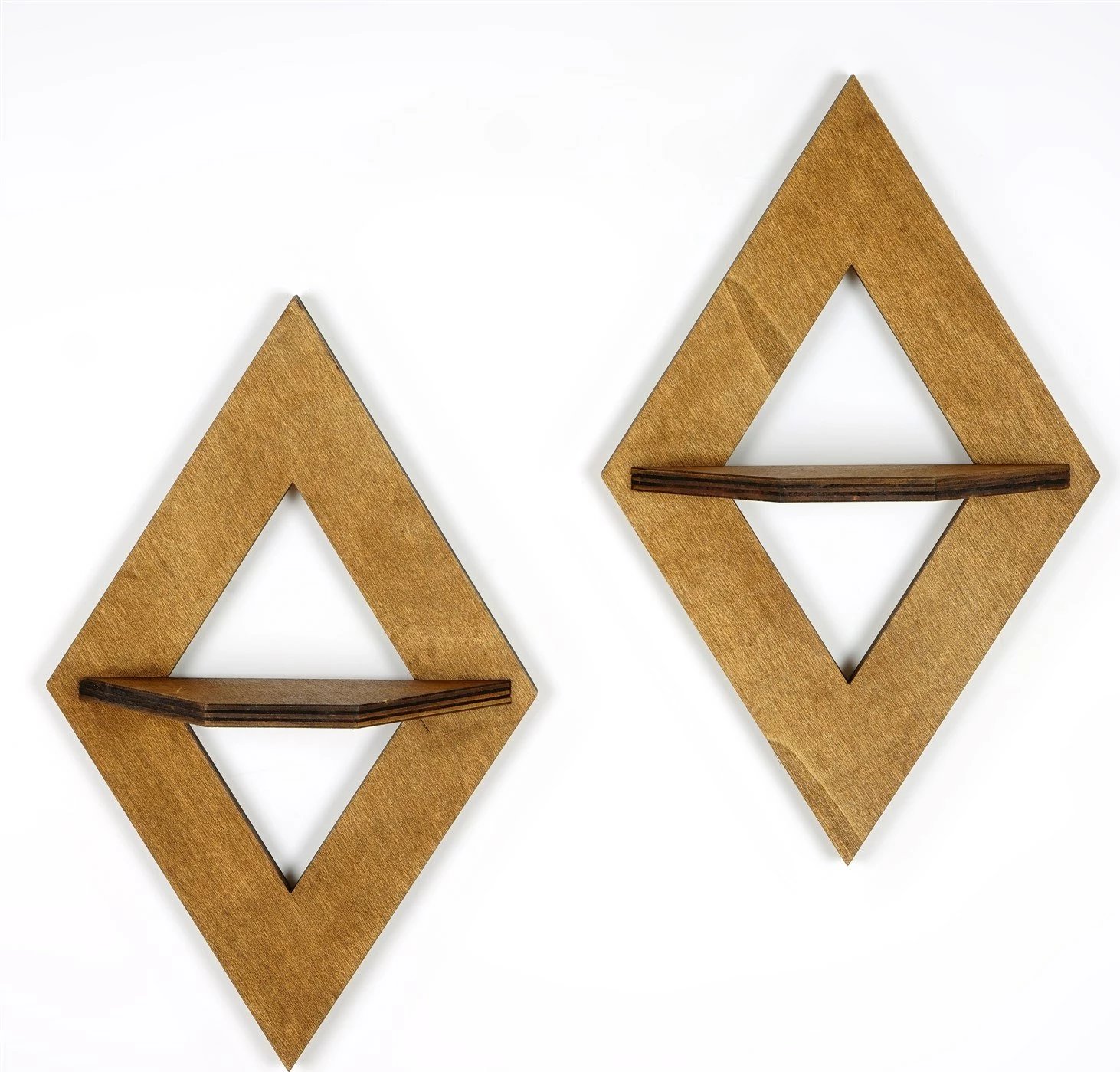 Raf muri Skye Decor, komplet 2 copë, ngjyrë arrë, Raf260