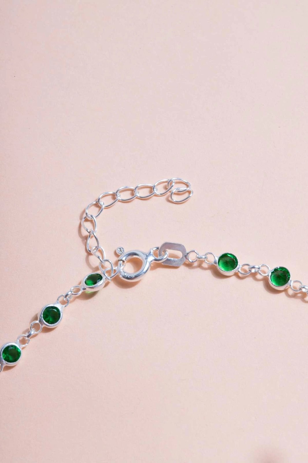 Qafore argjendi me gurë të gjelbër Jumeon, TFNY65228