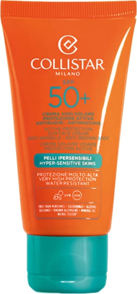Krem fytyre për diell Collistar Active Protection Sun Face Cream SPF50+, 50ml