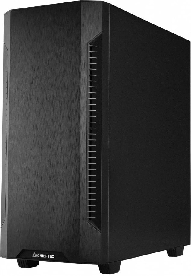 Kasë Chieftec AS-01B-OP midi tower, ATX/mATX/Mini-ITX, 4 fole disqesh, 1x120mm ventilator, radiator 280mm, USB 3.0, e zezë