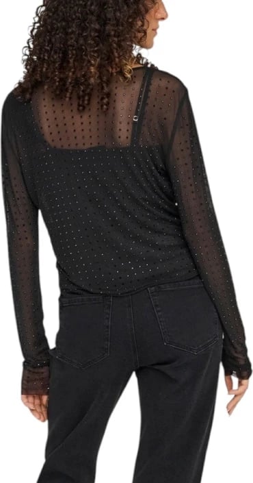 Maicë me mëngë të gjata Only për femra, e zezë