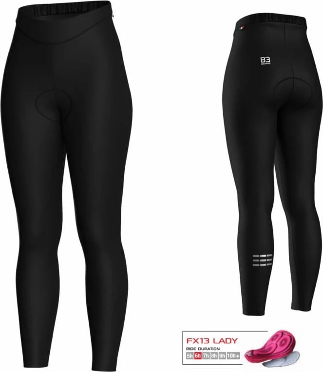 Tuta të ngushta çiklizmi Biemme, të zeza