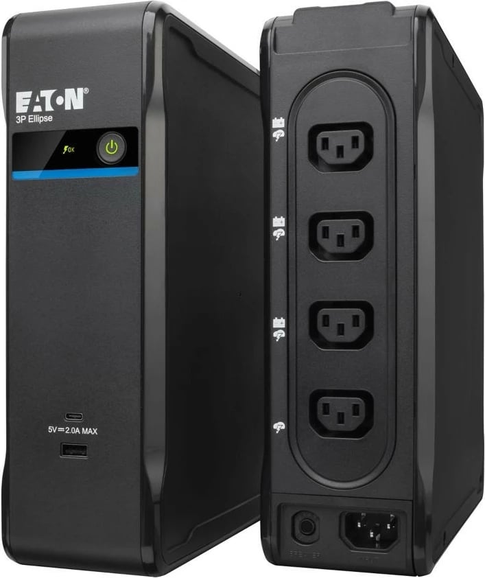 Kasë UPS Eaton 3P Ellipse 700 USB IEC, 700 VA, 420 W, e zezë