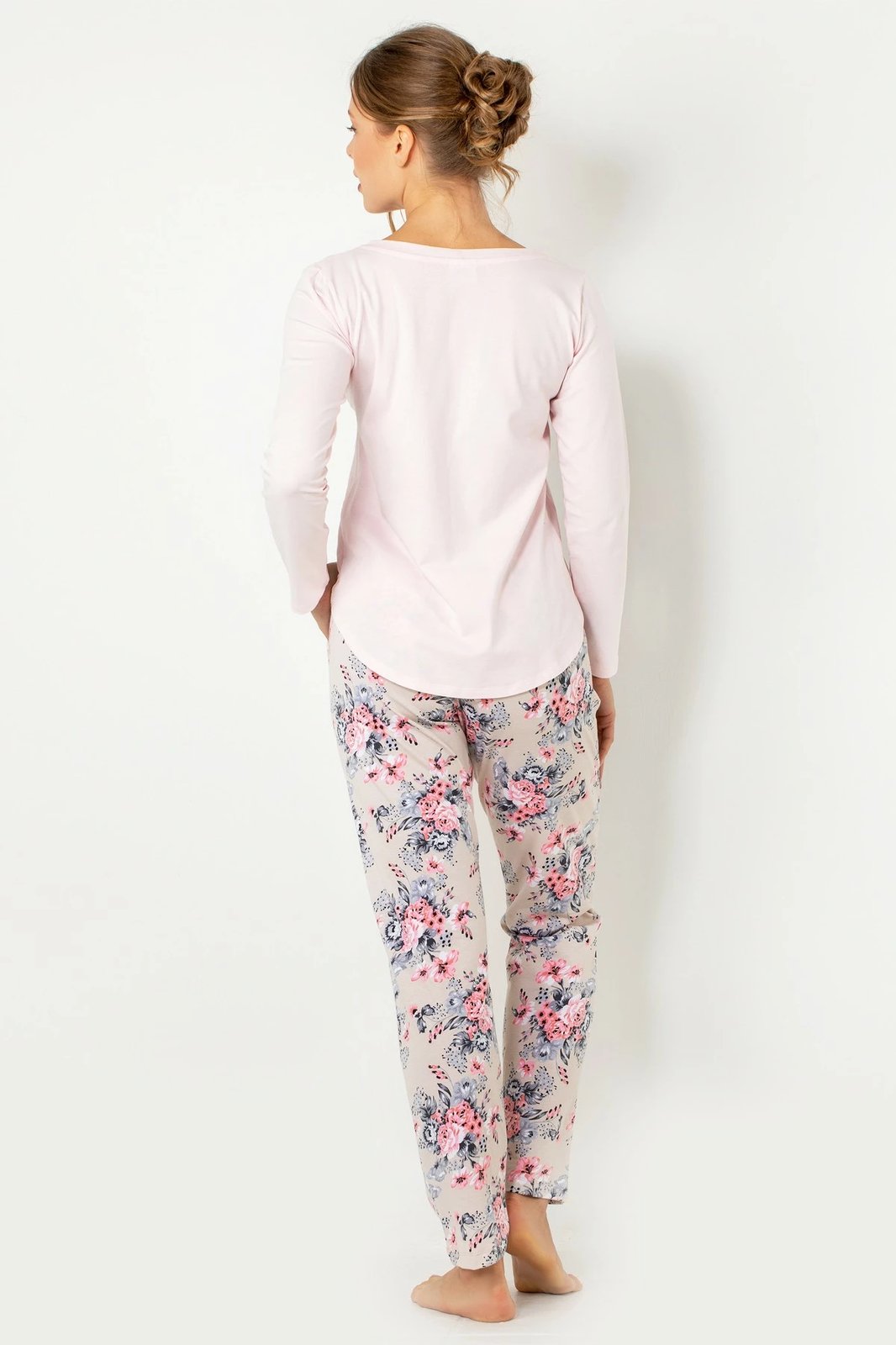 Set pizhamash për gra, ngjyrë trëndafili, Jumeon 002-000257