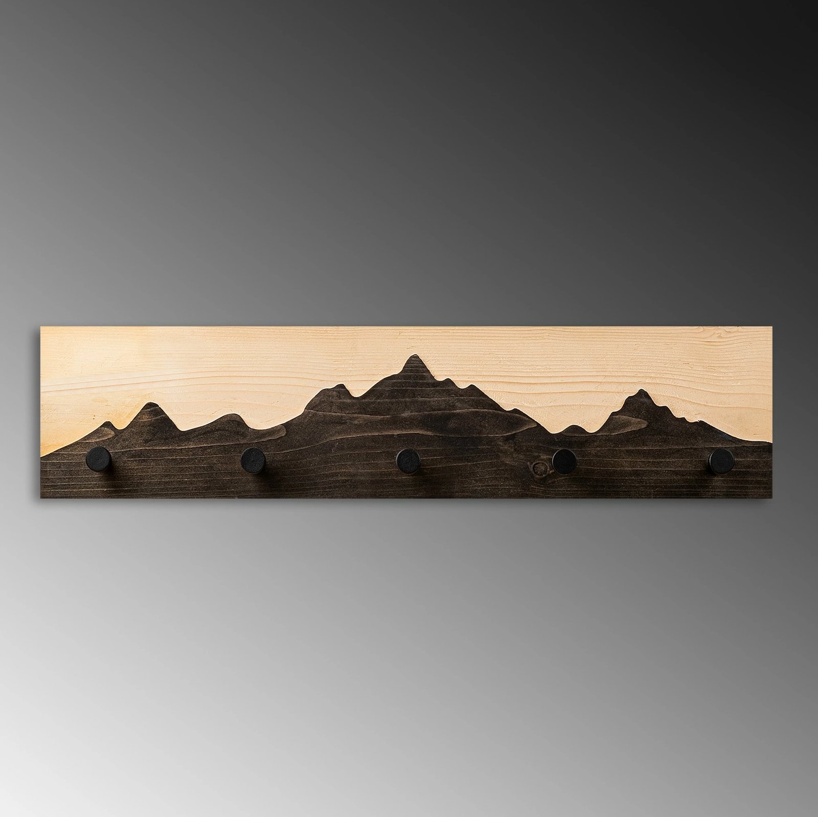 Varëse muri prej druri Wallity, Mountain 3, natyrale/zezë