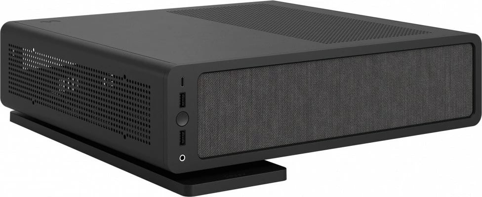 Kasë Fractal Design Ridge Black, Mini ITX, Tower Slim, 4x 2.5" drive, e zezë