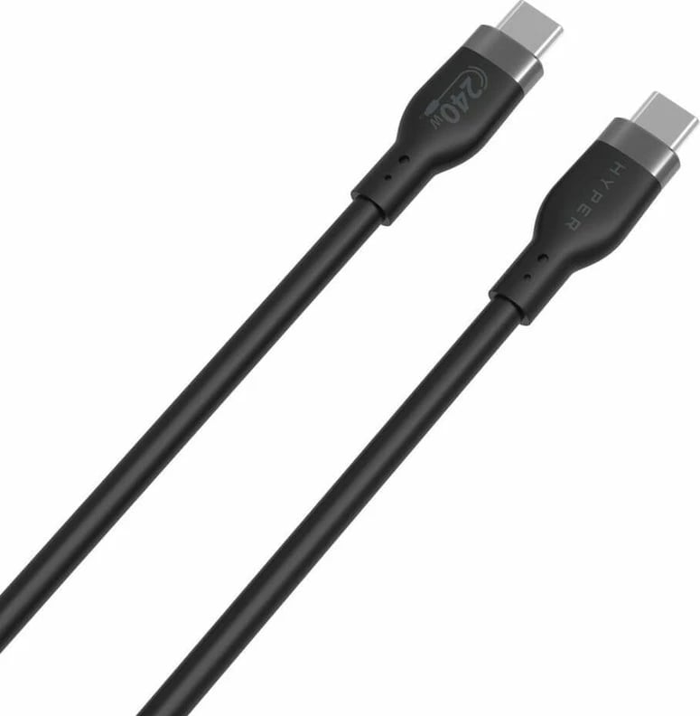 Kabllo USB-C Targus 2M, 240W, silikon, e zezë