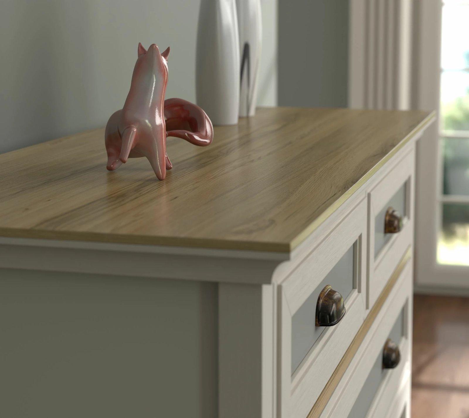 Komodë Skye Decor, FRN-21013, krem, lis, gri