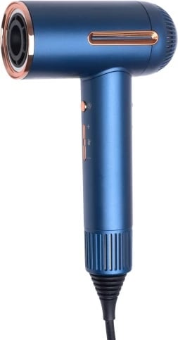 Tharëse flokësh, Adler, AD 2271 Superspeed, motor brushless 110,000 RPM, 1500W, 3 shpejtësi ajri, 6 temperatura, jonizim, ekran LED, me koncentrator magnetik, difuzor magnetik dhe çantë udhëtimi, blu