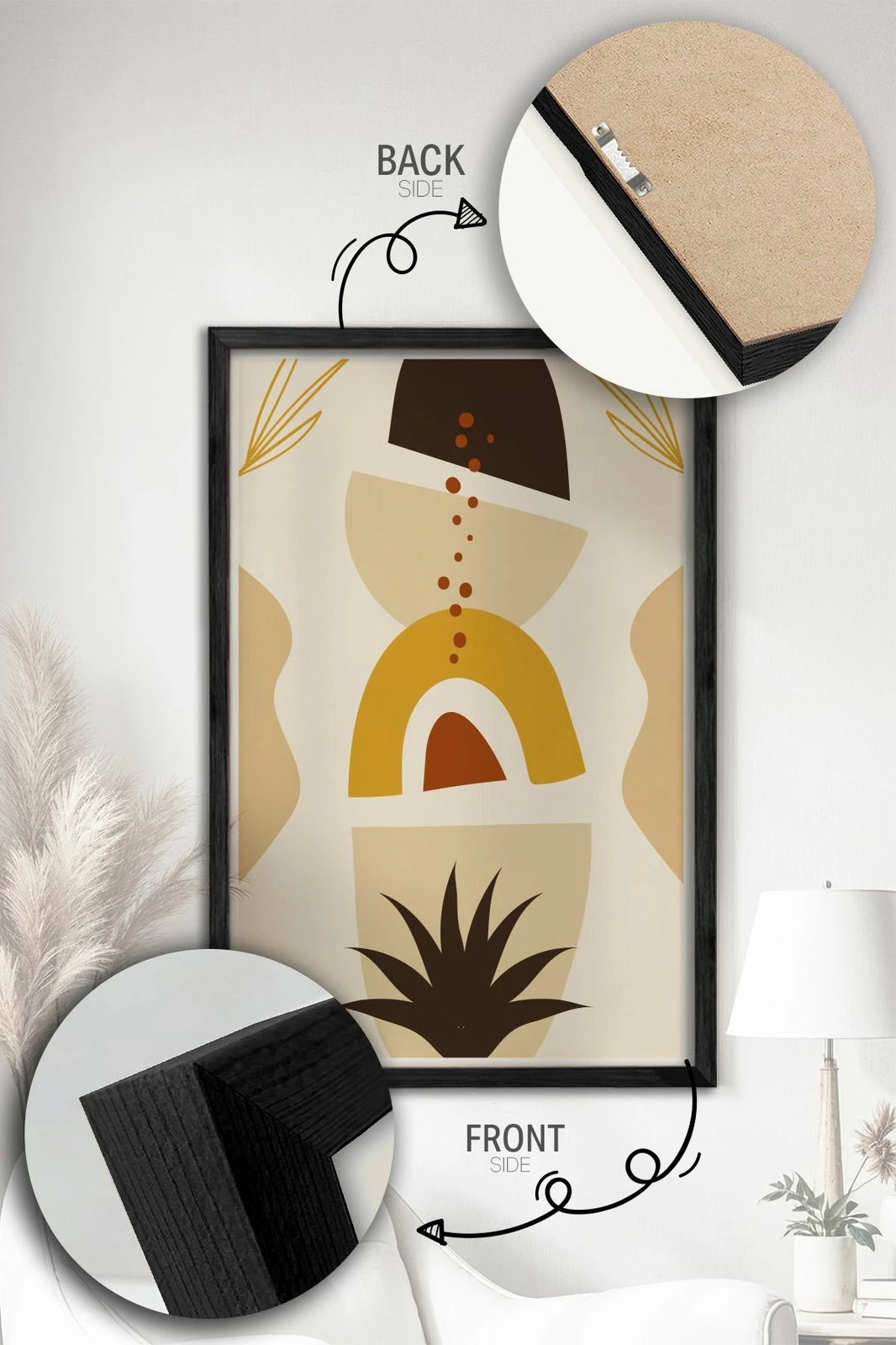 Set pikturash dekorative me kornizë, 3 copë, Wallity, Ersy3Syhcrv17