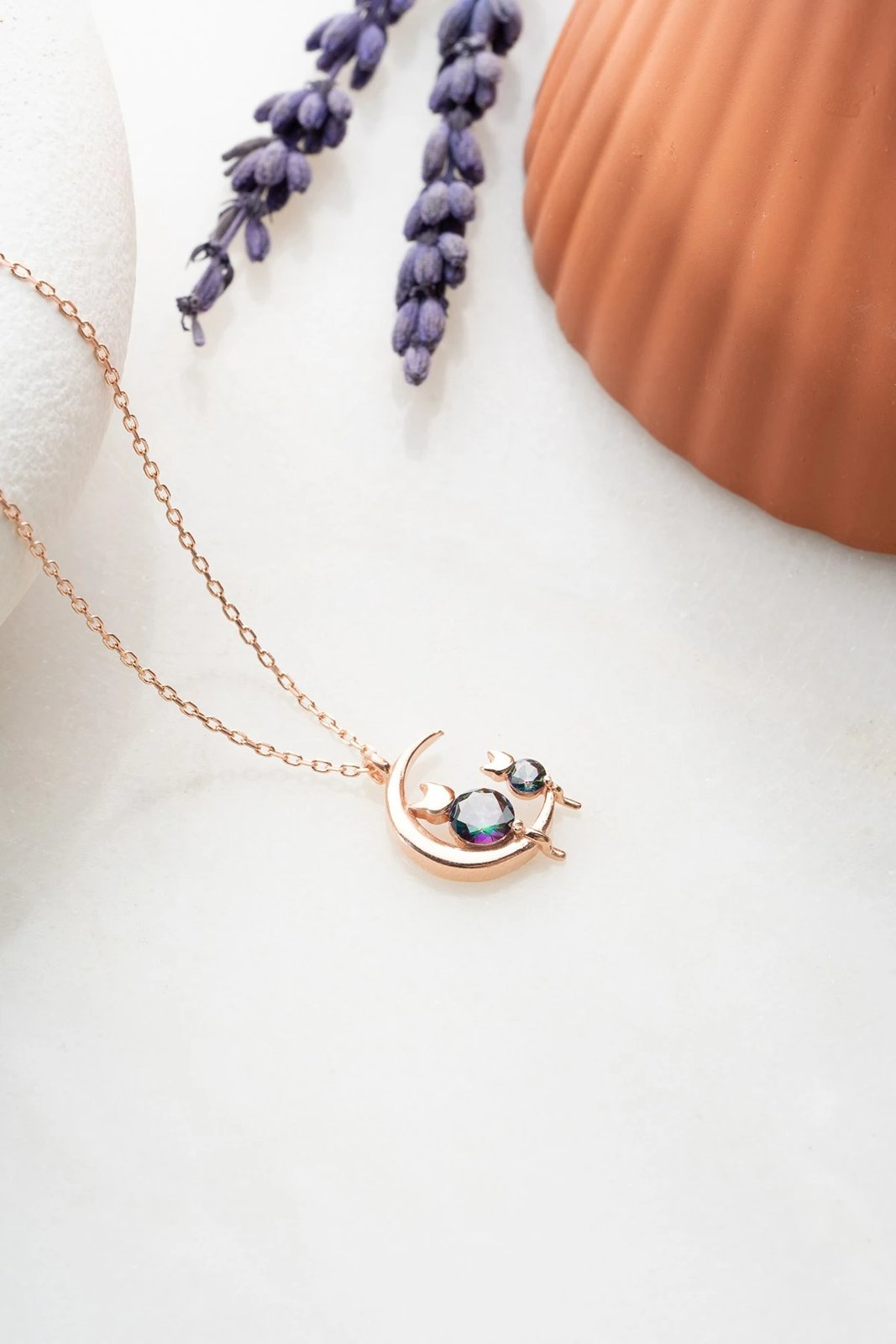 Vath argjendi me Mistique Topaz, ngjyrë rozë ari, jeshile, vjollcë, NRZ99755