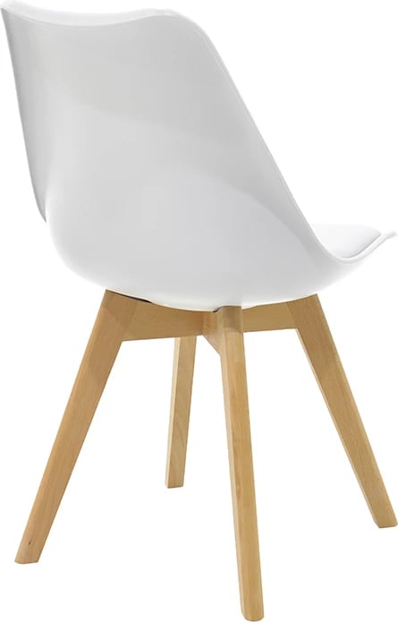 Tavolinë me karrige Natali-Gaston set 5 copë, ngjyrë bardhë-natyrale, 120x80x73cm