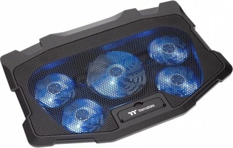 Mbajtëse ftohëse për laptop Thermaltake Massive 12Max, 5 ventilatorë, 17 inç, e zezë