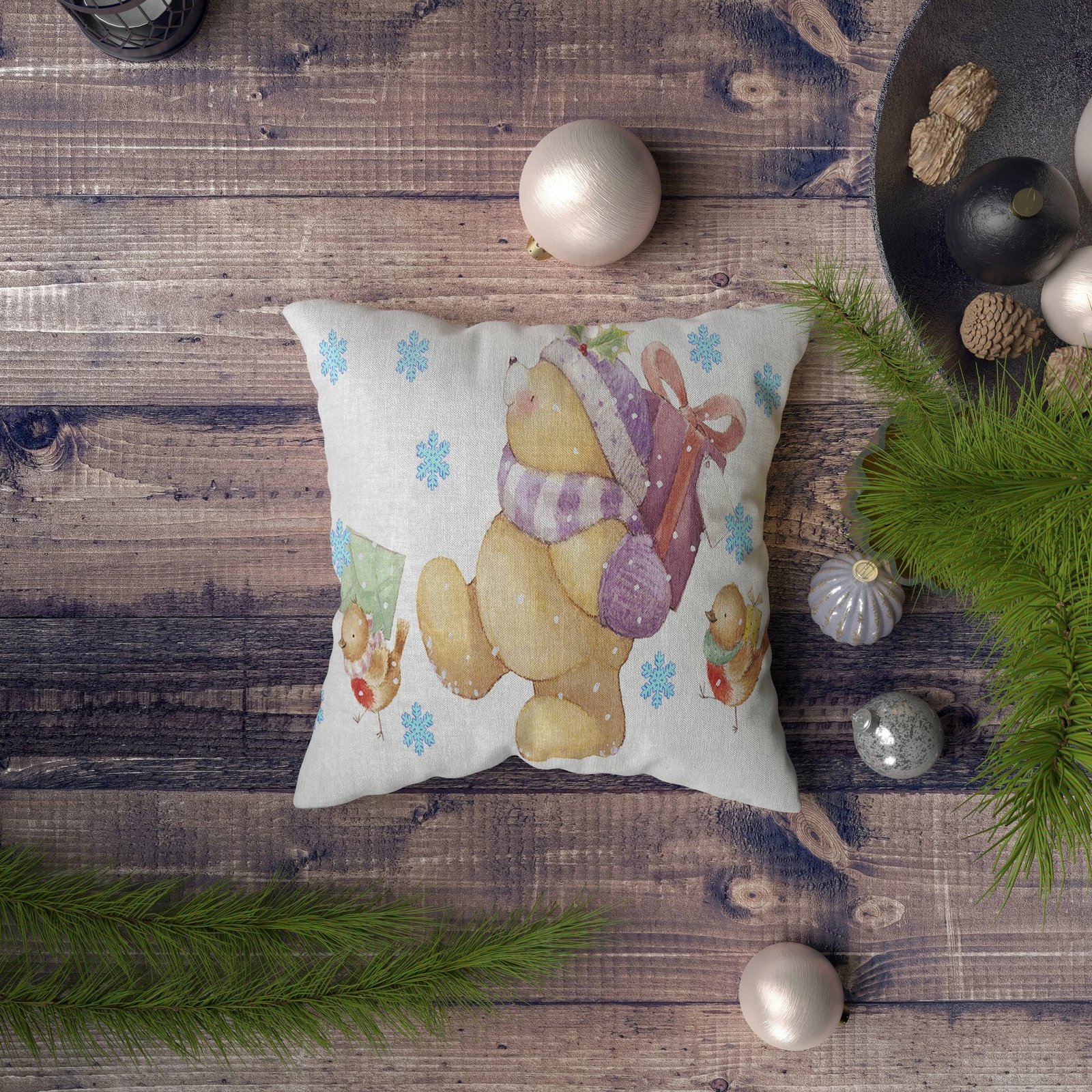 Jastëk dekorativ Aberto Design, NYXMAS091, shumëngjyrësh, 43x43cm