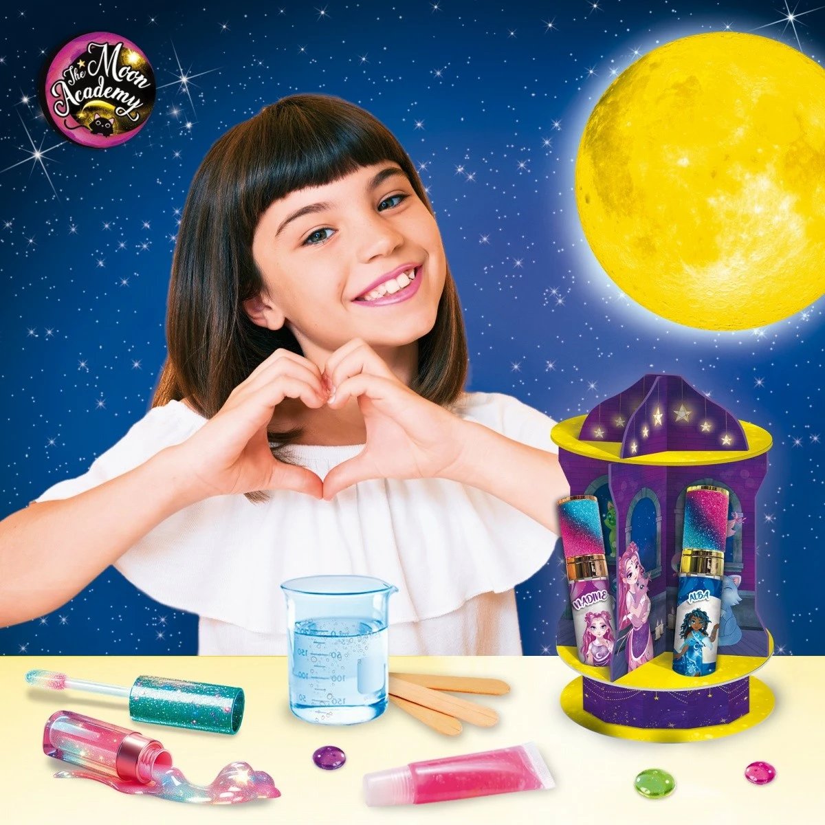 Set kozmetikash Moon Academy, Moonlight Lip Glosses, për vajza, Multikolor