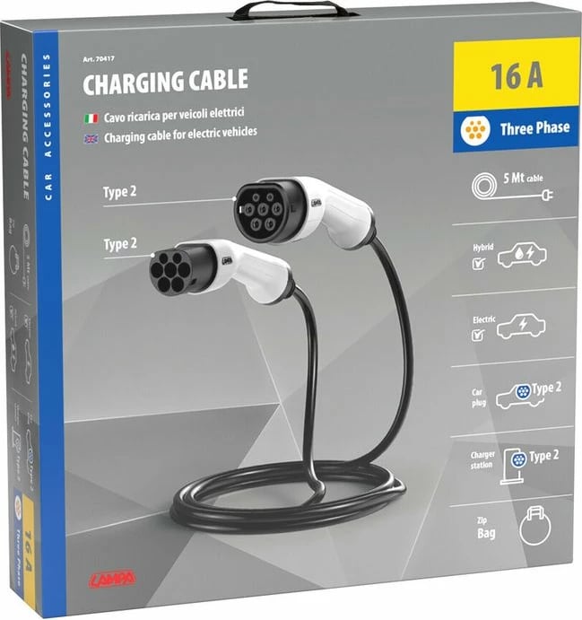 Kablla Mbushes Baterie Makina Elektrike 3fazore 16a 5m Kablla Mbushes Baterie Makina Elektrike 3fazore 16a 5m