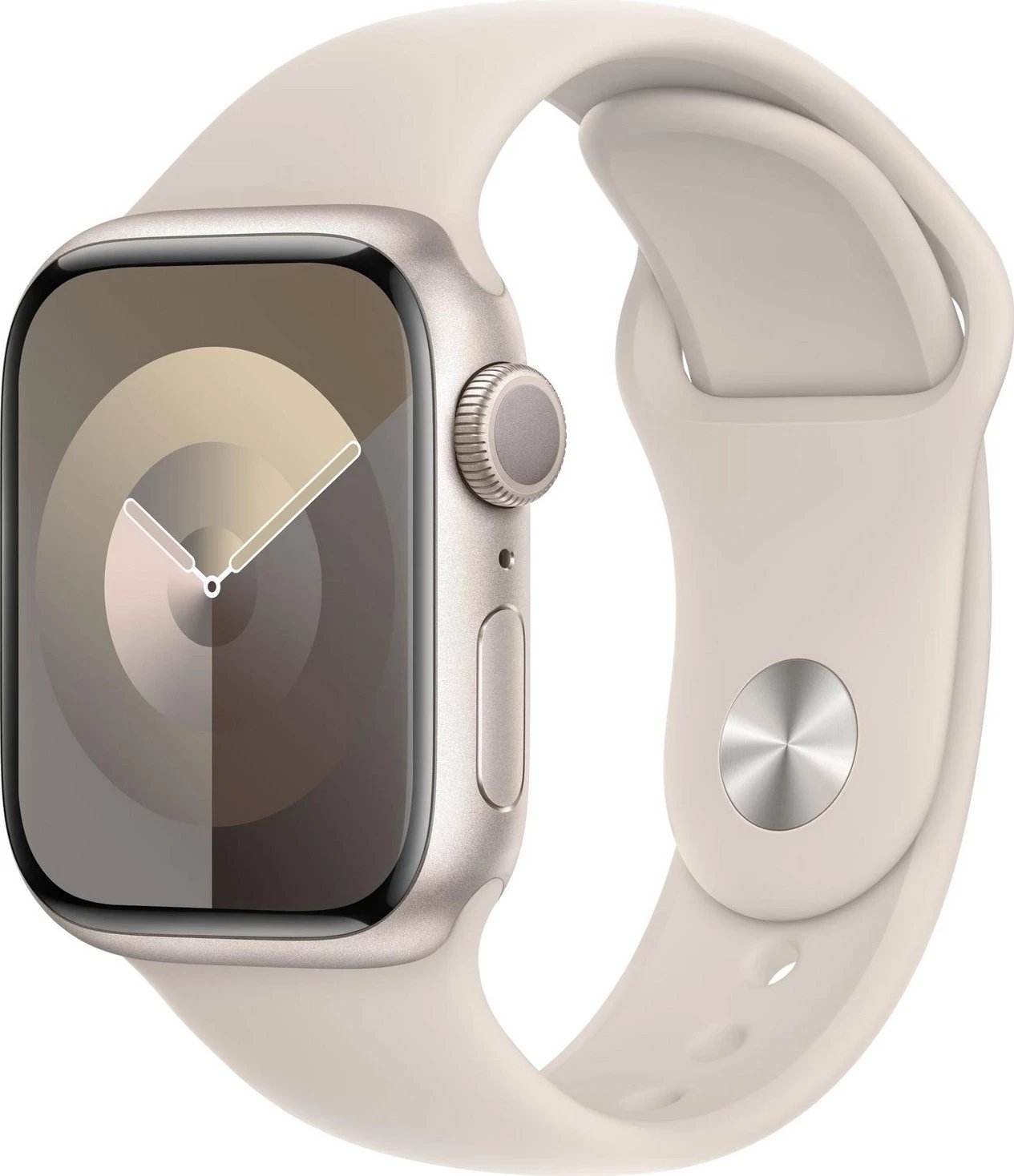 Ora inteligjente Apple Watch 9 GPS 41mm, alumini në ngjyrë të hënës