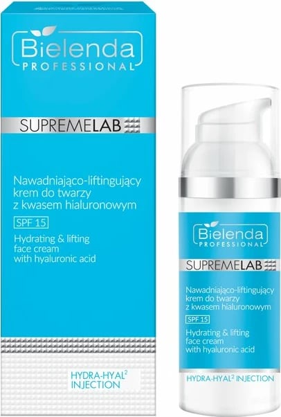 Krem fytyre hidratues dhe lifting Bielenda Professional SupremeLab Hydra-Hyal2 Injection SPF15 për femra, 50ml