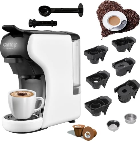Makineri kafeje me kapsula, Camry, CR 4414, 19 bar, 0.6L, 1450W, e zezë/bardhë