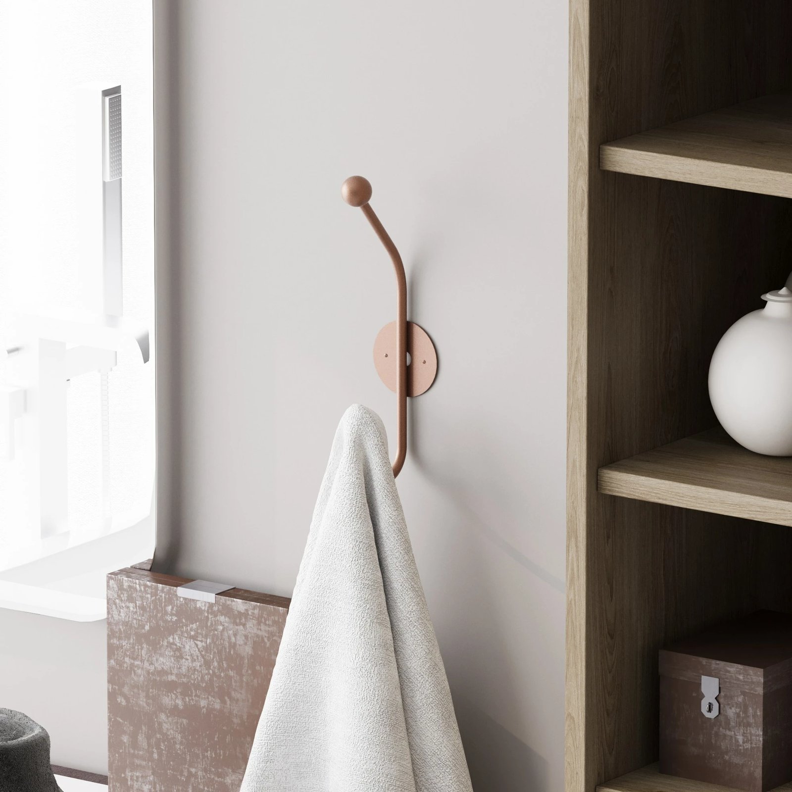 Varëse muri metalike, ngjyrë bakri, Wallity, Rhino-C