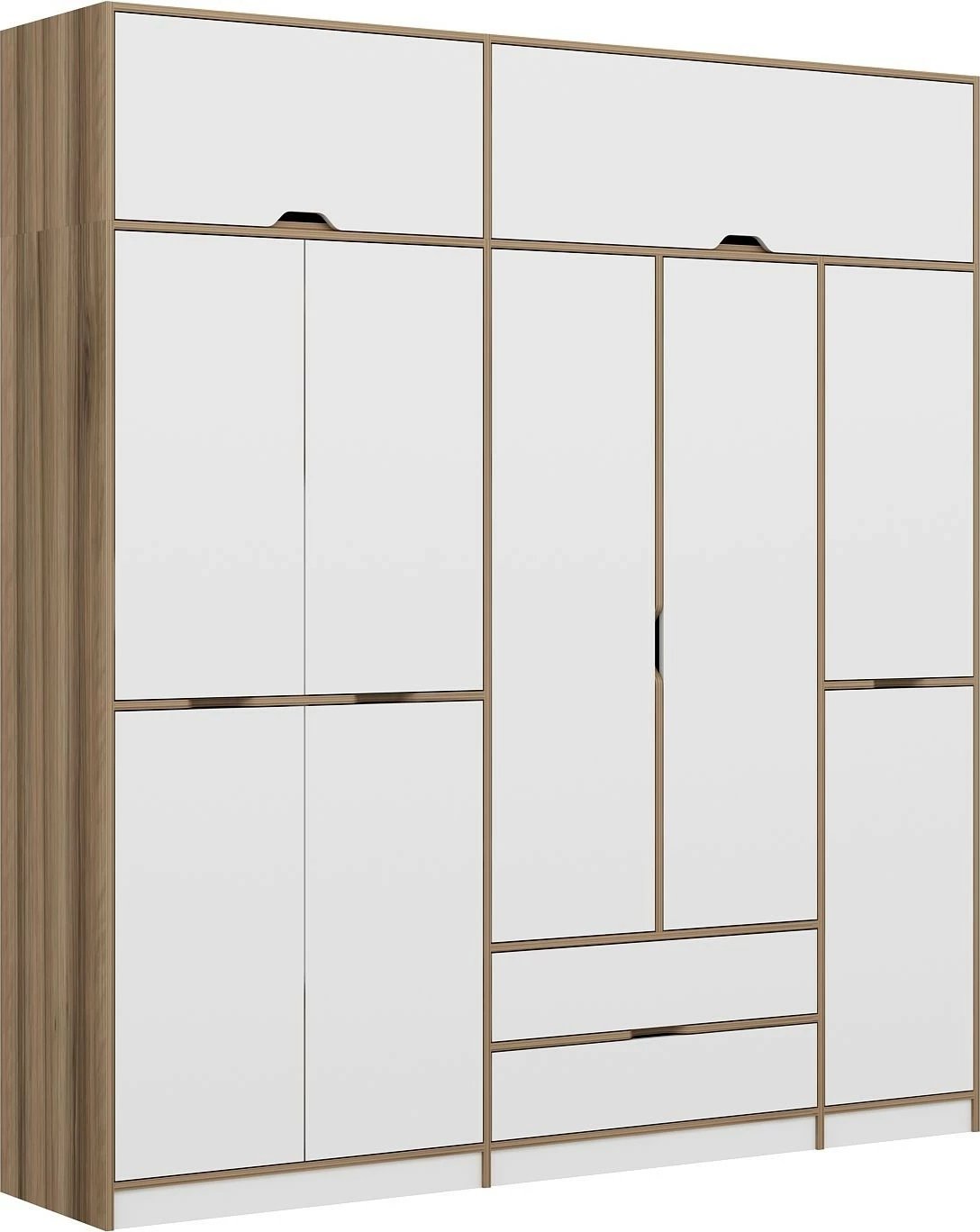 Dollap për rroba, ngjyrë e bardhë dhe dore, Skye Decor Elina - 8913