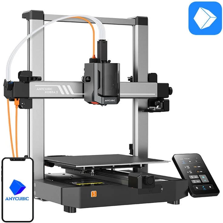 Printer 3D Anycubic Kobra 3, FDM, 250x250x260 mm, 600 mm/s, E zezë