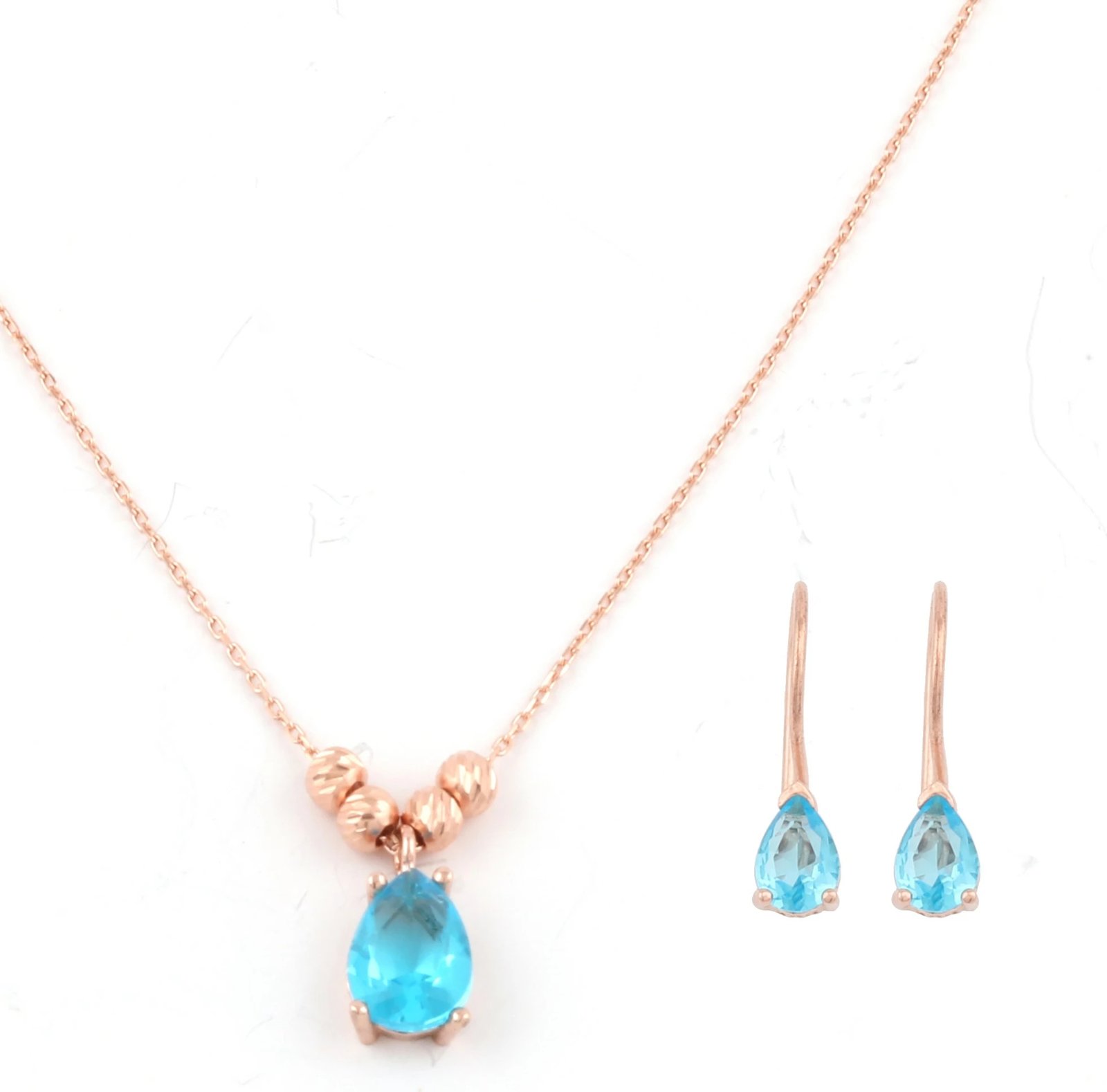 Set varëse dhe vathë argjendi, ngjyrë ari rozë dhe kaltër, Jumeon, 11417MAVI