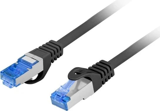Kabllo Lanberg Patchcord, CAT.6A S / FTP, 1m, e zezë