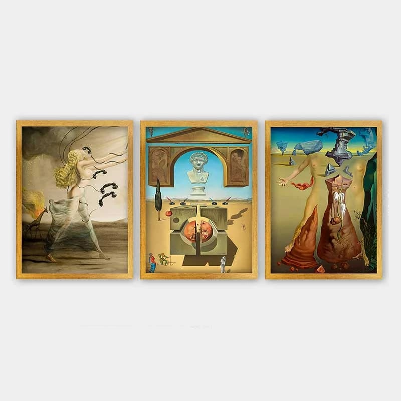 Pikturë dekorative me kornizë (3 copë), Wallity, 3AC_UN1385243_3545