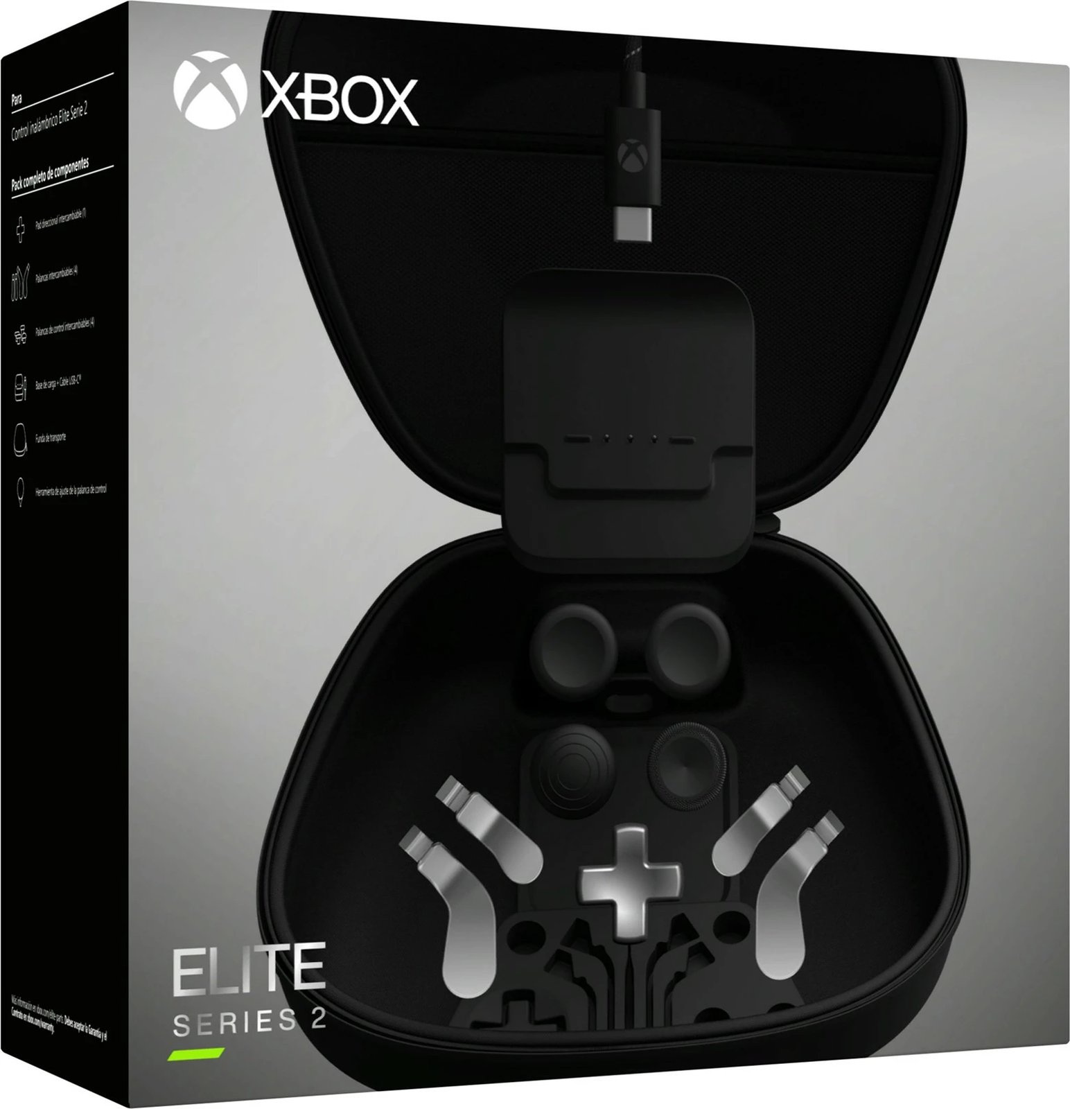 Kontroller për lojëra Microsoft Xbox Elite Series 2, PC, Xbox One, Ngjyrë e zezë, USB Type-C