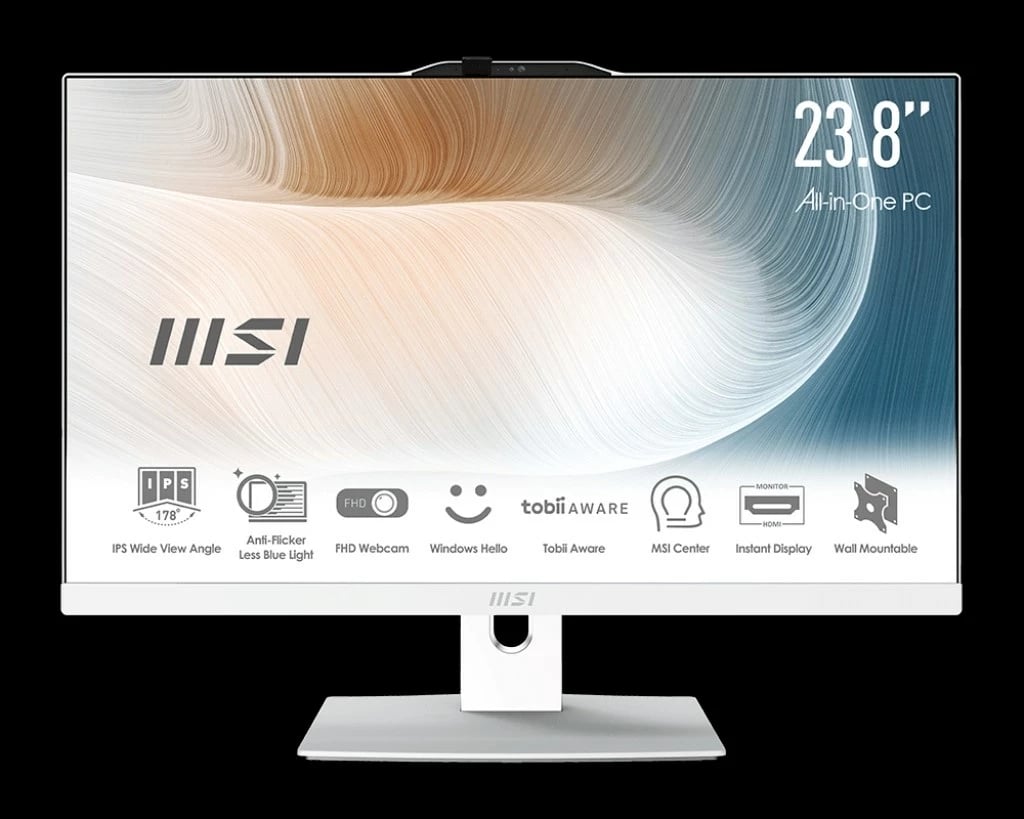 Kasë All-in-One MSI Modern AM242P 12M-2005EU, Intel Core i5-1235U, 16 GB RAM, 500 GB SSD, 24" FHD, Bardhë