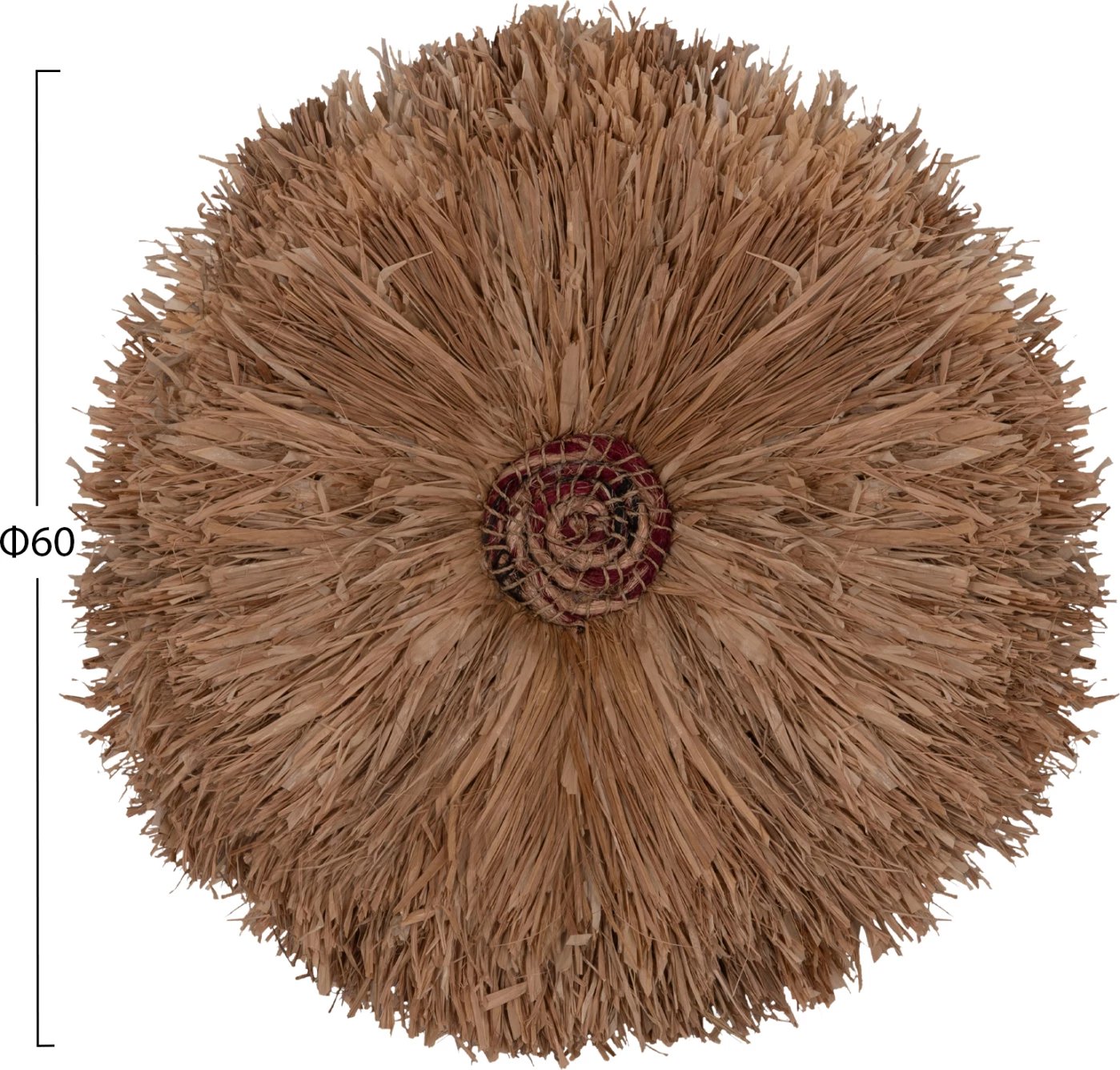 Dekor muri i rrumbullakët ABOR, fibra sisali natyrale, FH4717, 60cm
