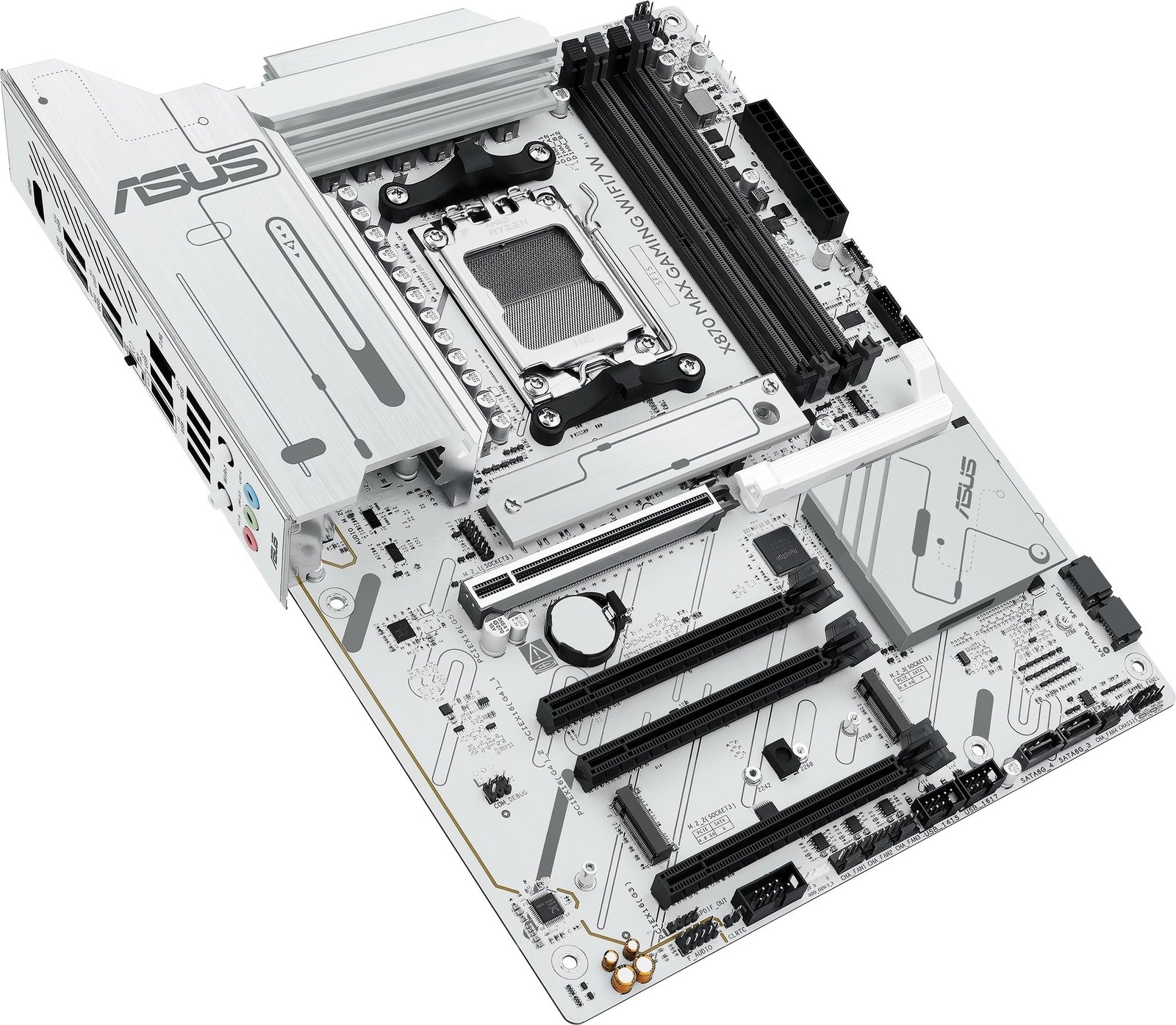 Pllakë amë ASUS X870 MAX GAMING WIFI7, Socket AM5, DDR5, ATX, WiFi 7, e bardhë