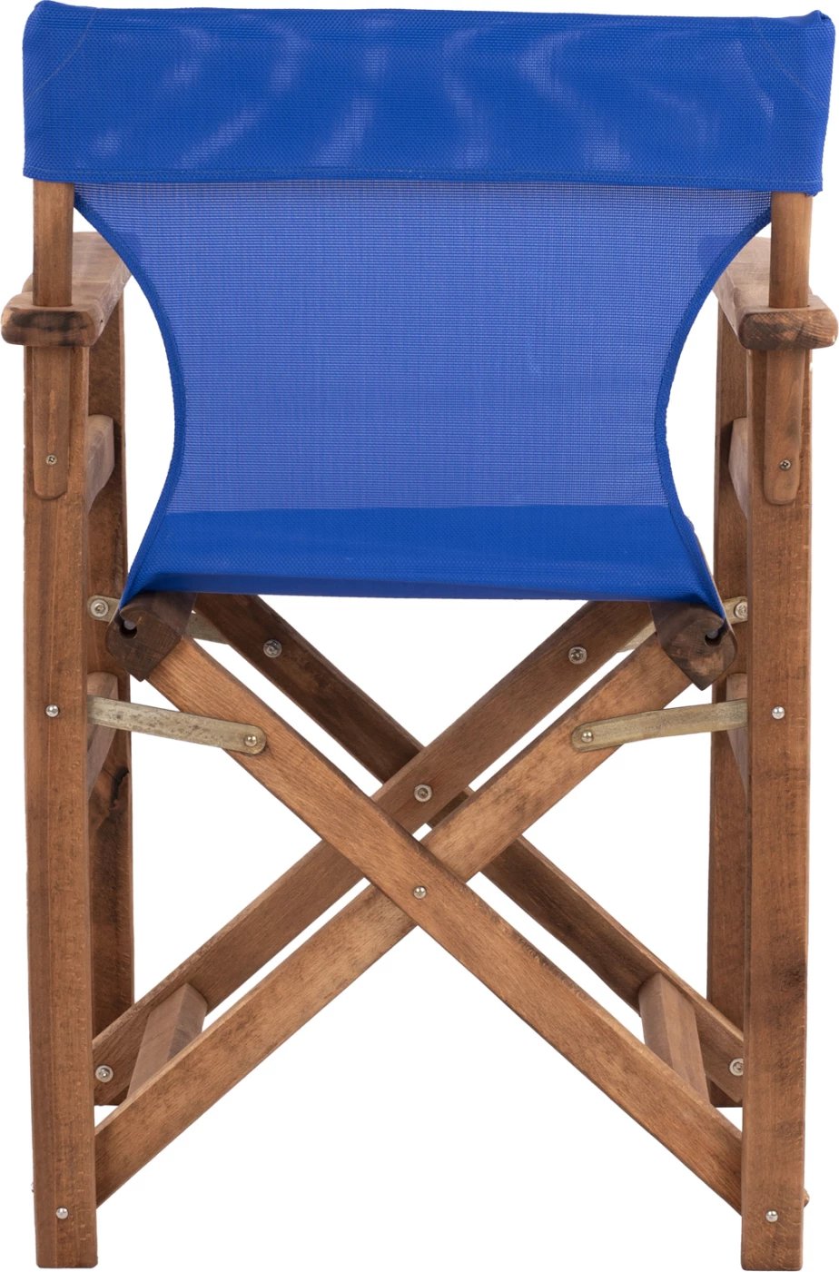 Karrige drejtorësh Limnos, ngjyrë arre, me tekstilene blu, FH10368.01