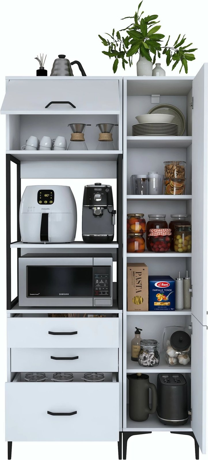 Dollap multifunksional, i bardhë, Hanah Home JE143 - 3113