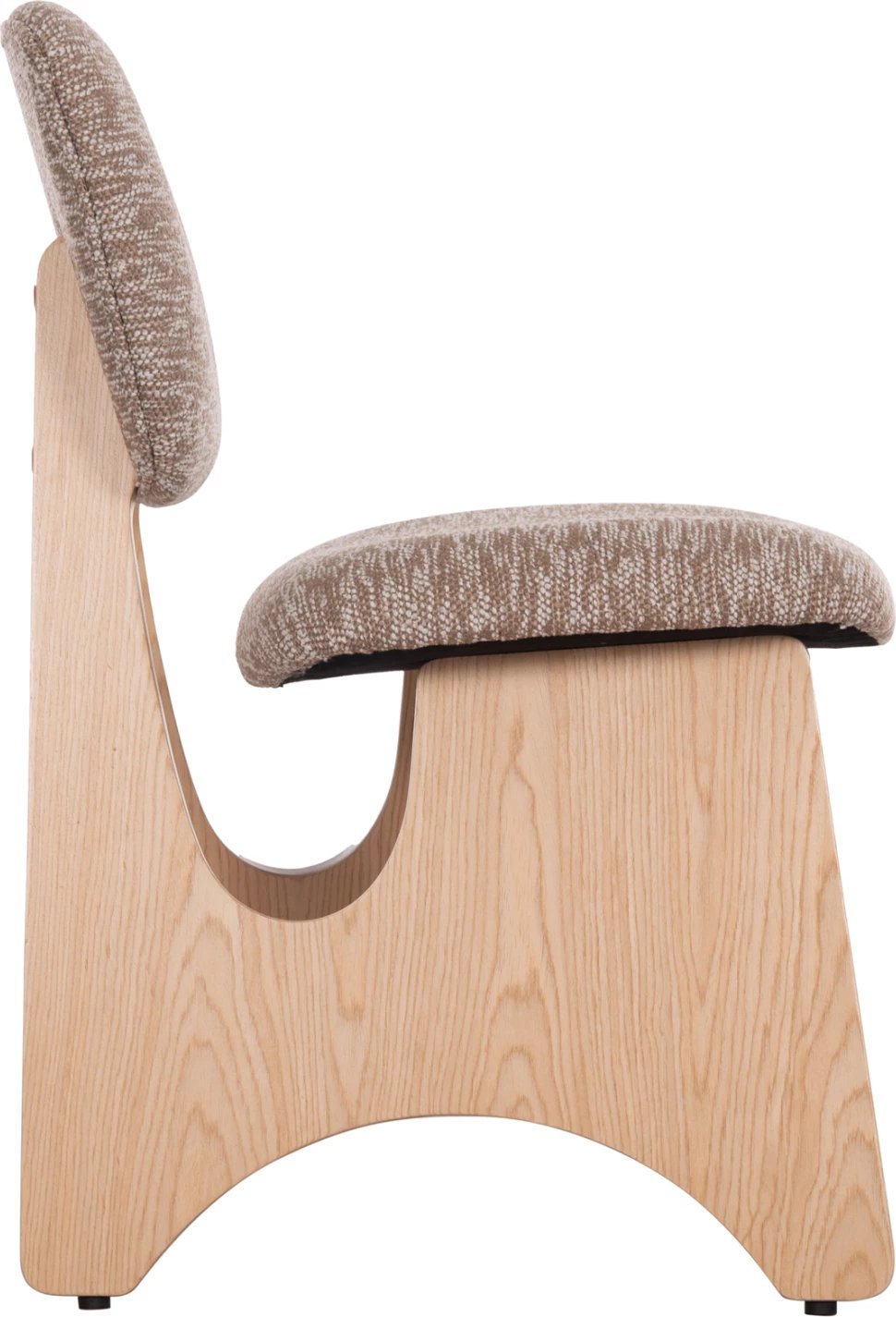 Karrige ngrënieje BELLISI, stof kafe, këmbë dru lisi, FH18248.01, set 2 copë, 53x56x78cm