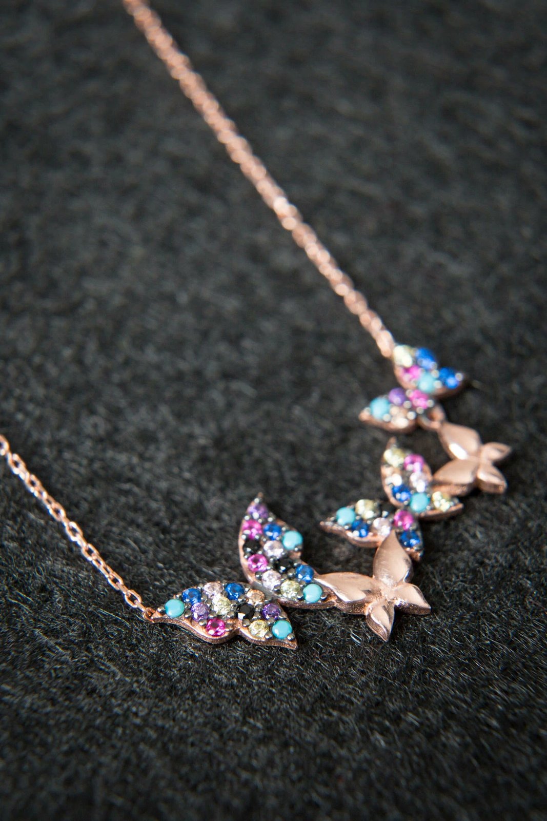 Varëse argjendi me flutura, shumëngjyrëshe, Elika Silver, PP2272