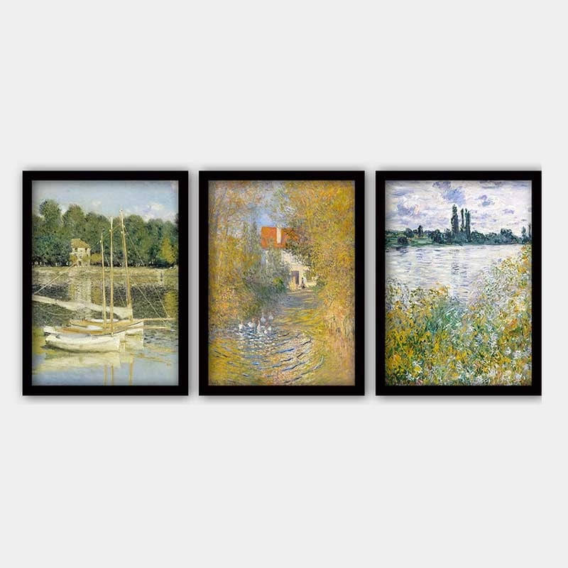 Pikturë dekorative me kornizë (3 copë), Wallity, 3SC_UN2680258_3545