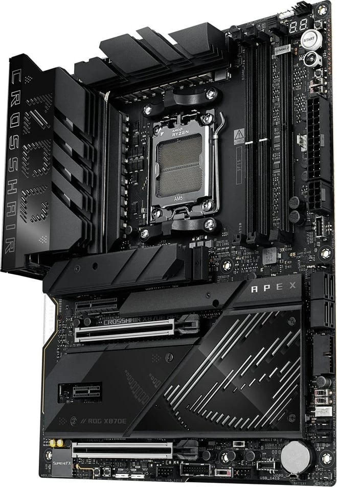 Pllakë amë ASUS ROG CROSSHAIR X870E APEX, Socket AM5, ATX, e zezë Pllakë amë ASUS ROG CROSSHAIR X870E APEX, Socket AM5, ATX, e zezë