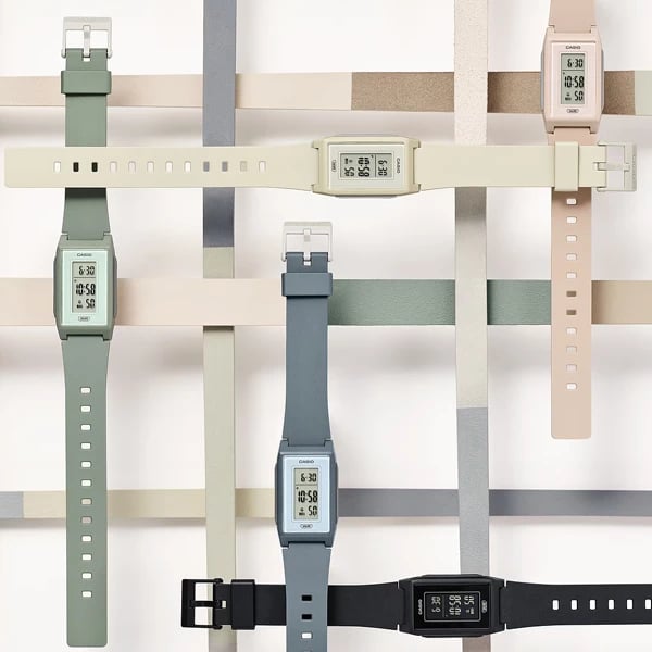 Orë dore për meshkuj CASIO POP, e bardhë