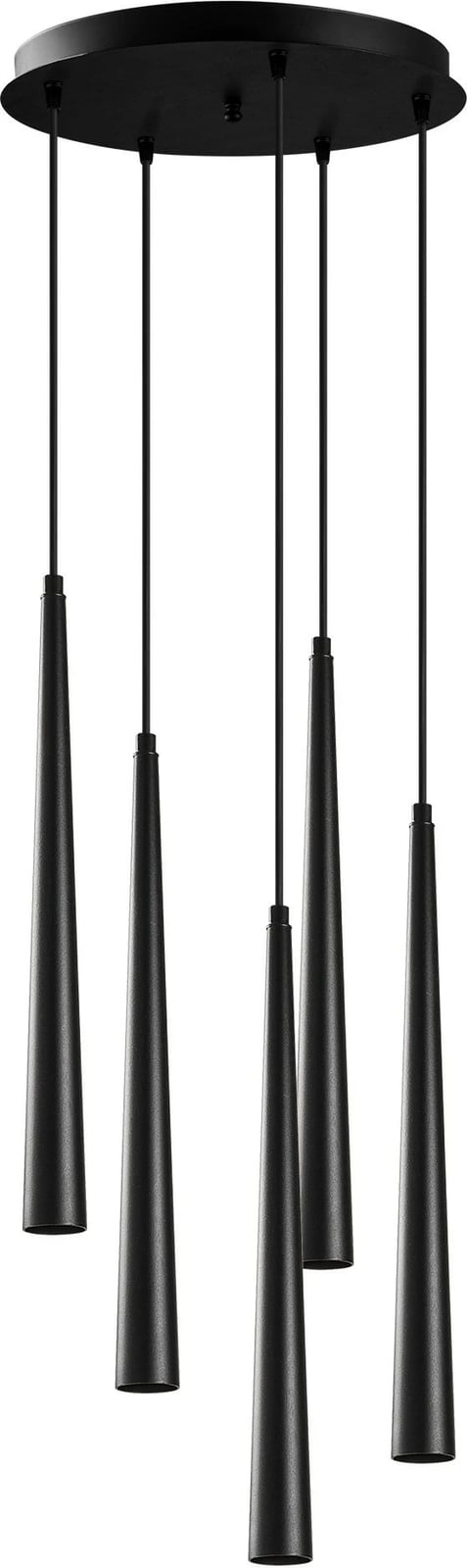 Llambë tavani Opviq, Uğur - 6073, e zezë, lartësi e rregullueshme, 5x3W LED