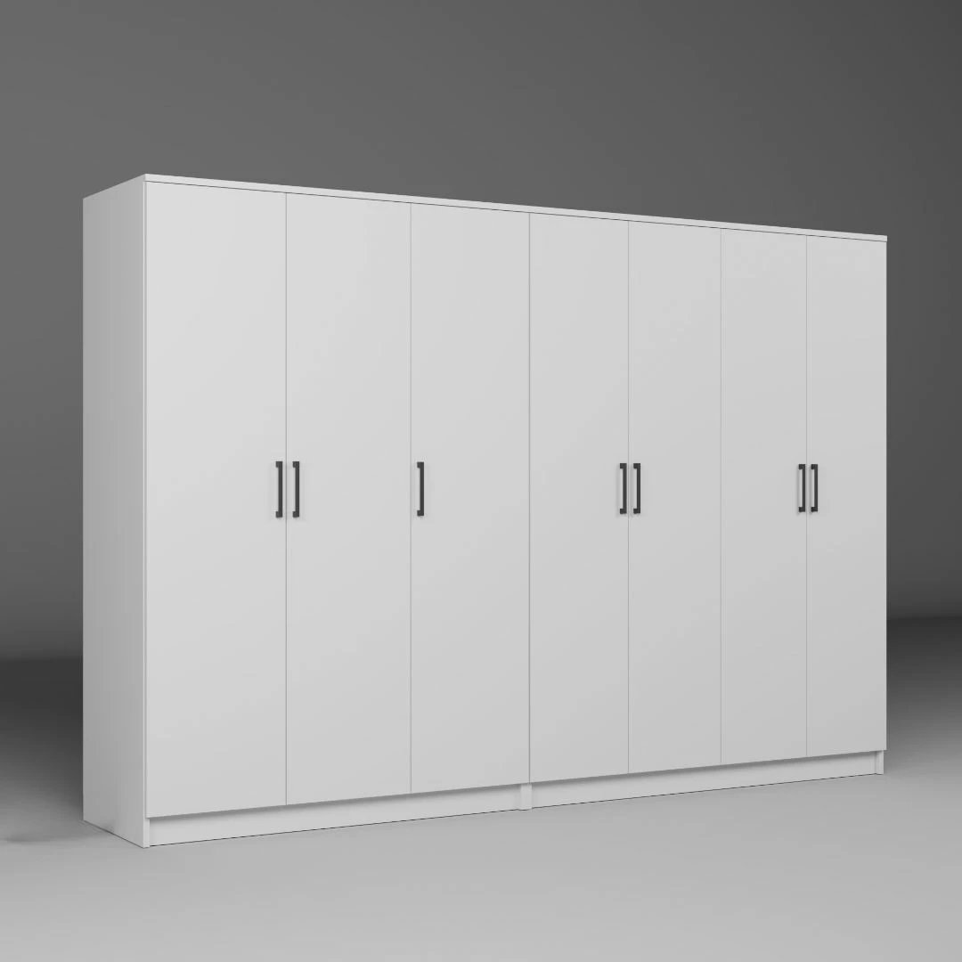 Dollap garderobe Skye Decor, Kardelen 1600-106, i bardhë, 280x180x51.8cm