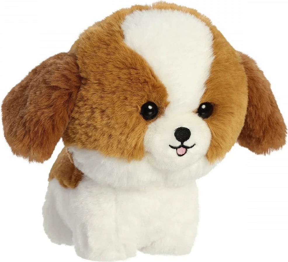 Lodër pelushi qen Teddy Pets Daffi Shih Tzu, 19cm, kafe/bardhë