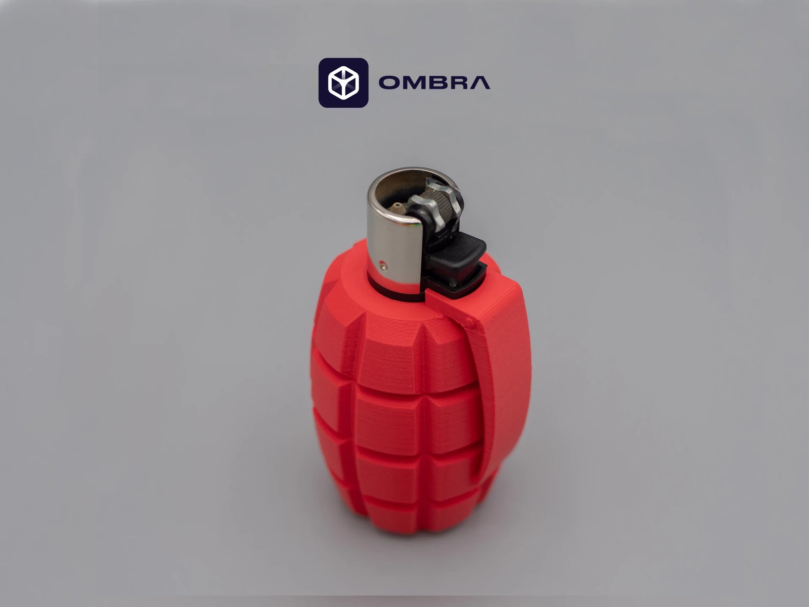 Mbajtëse për çakmak Clipper: Dizajni "Grenade", e kuqe