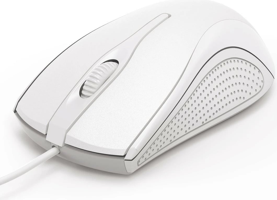 Maus me kabëll Hama MC-200, 1000 DPI, 3 butona, USB, kabllo 1.5 m, e bardhë