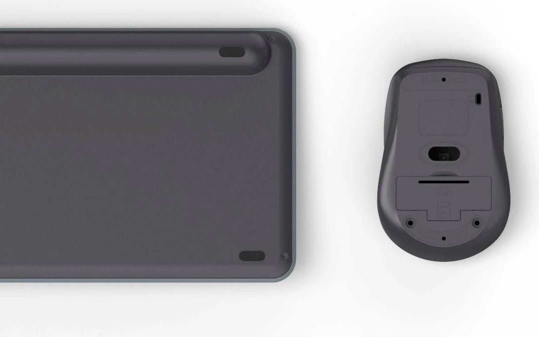 Set tastierë dhe maus wireless Hama WKM-550, QWERTY, për zyrë, e zezë/gri