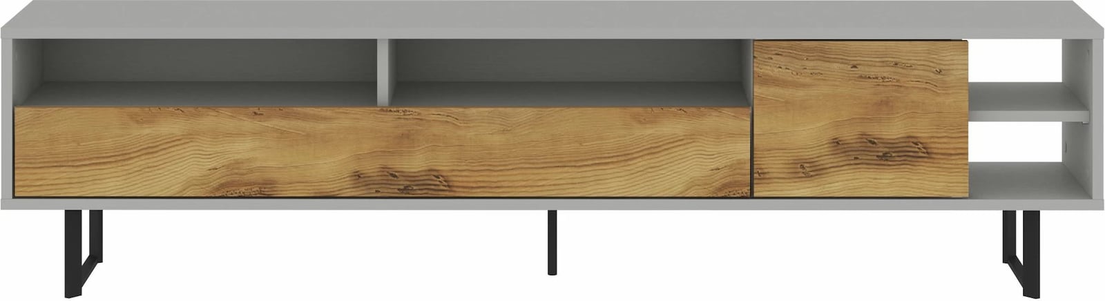 Komodë TV Skye Decor, ngjyrë gri dhe lis, Luga