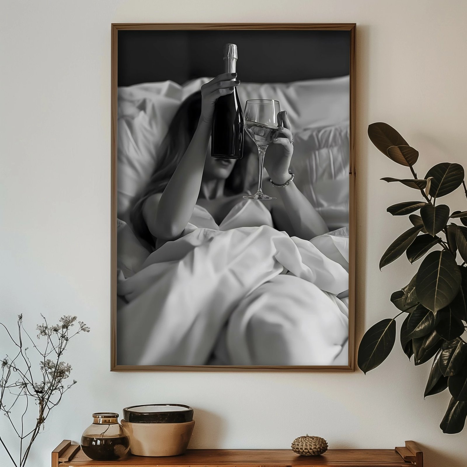 Pikturë dekorative me kornizë MDF, shumëngjyrëshe, Wallity, GE154-L