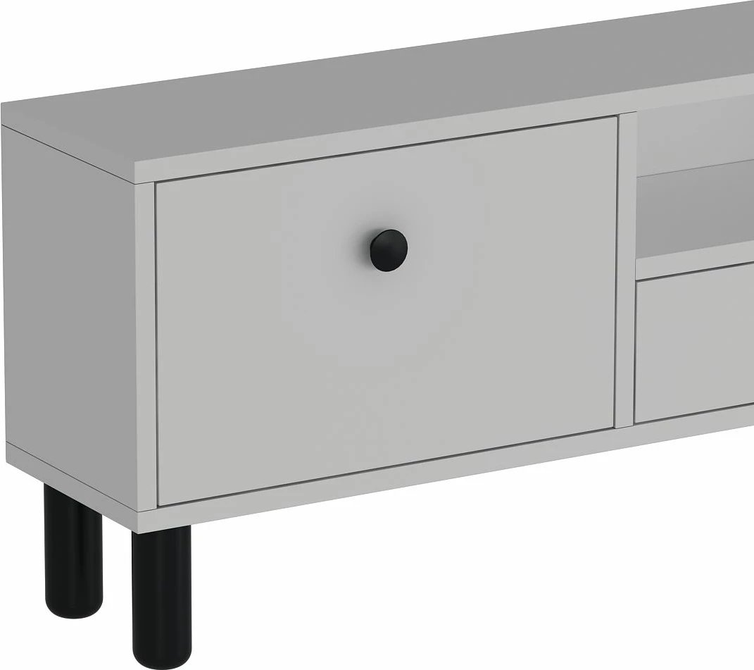 Komodë TV Skye Decor, 1310-DROP-1, e bardhë, e zezë