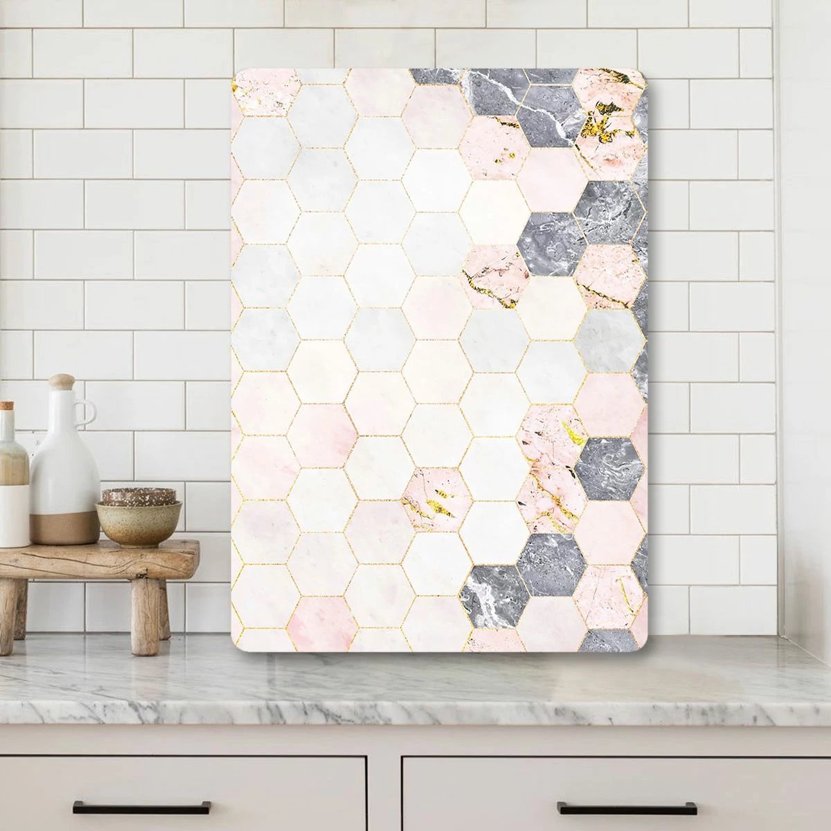 Dërrasë prerëse xhami e temperuar, shumëngjyrëshe, Hermia Ckt38 - 20x30cm